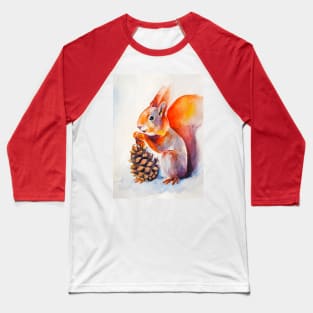 Watercolor squirrel Baseball T-Shirt